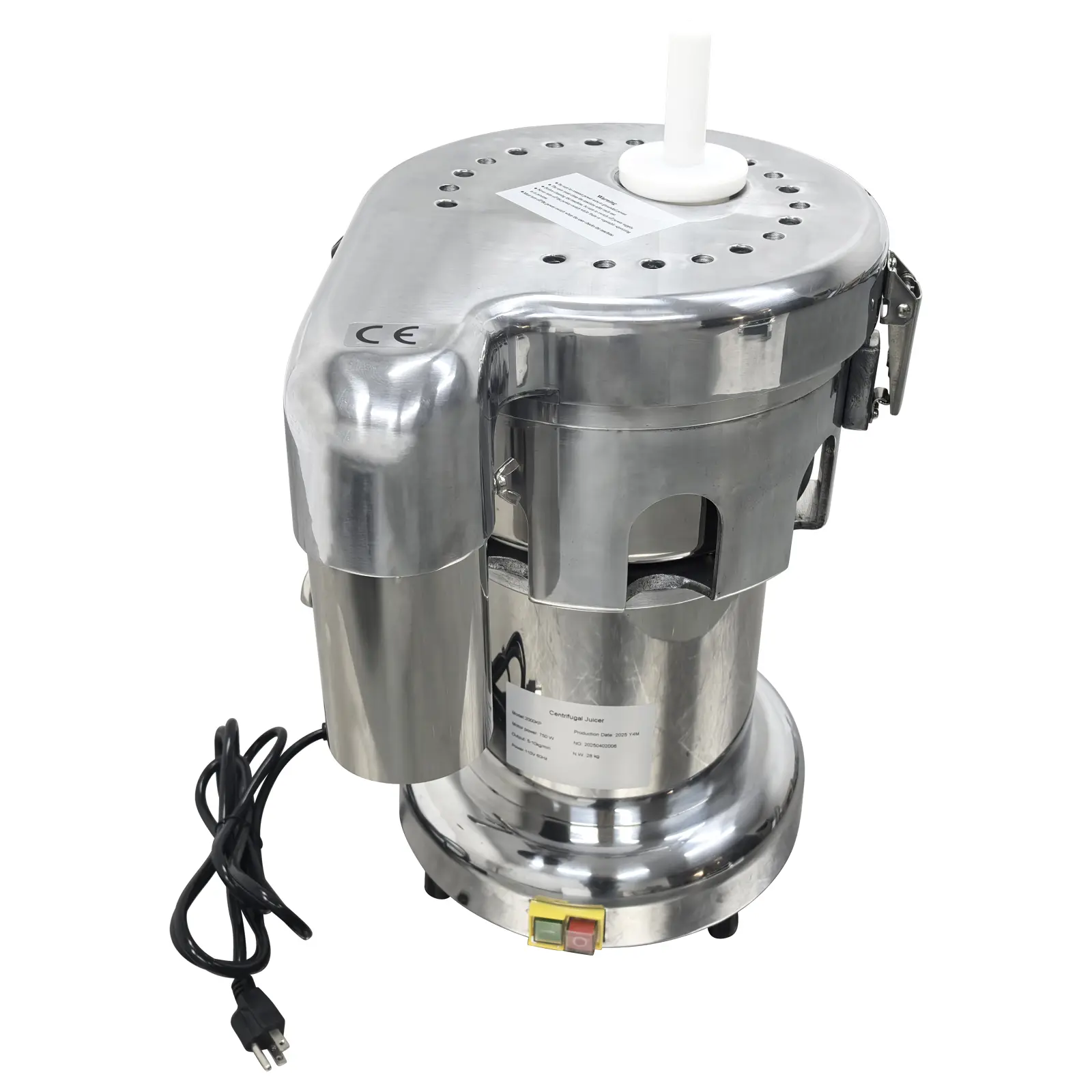 Yokoma 110V Commercial Fruit and Vegetable Juicer - Heavy Duty Extractor for Fresh Juice and Commercial Use