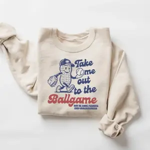 Take Me Out To The Ballgame Shirt, Baseball Game Day Tee, Vintage Sports Fan T-Shirt, Summer Baseball Sweatshirt