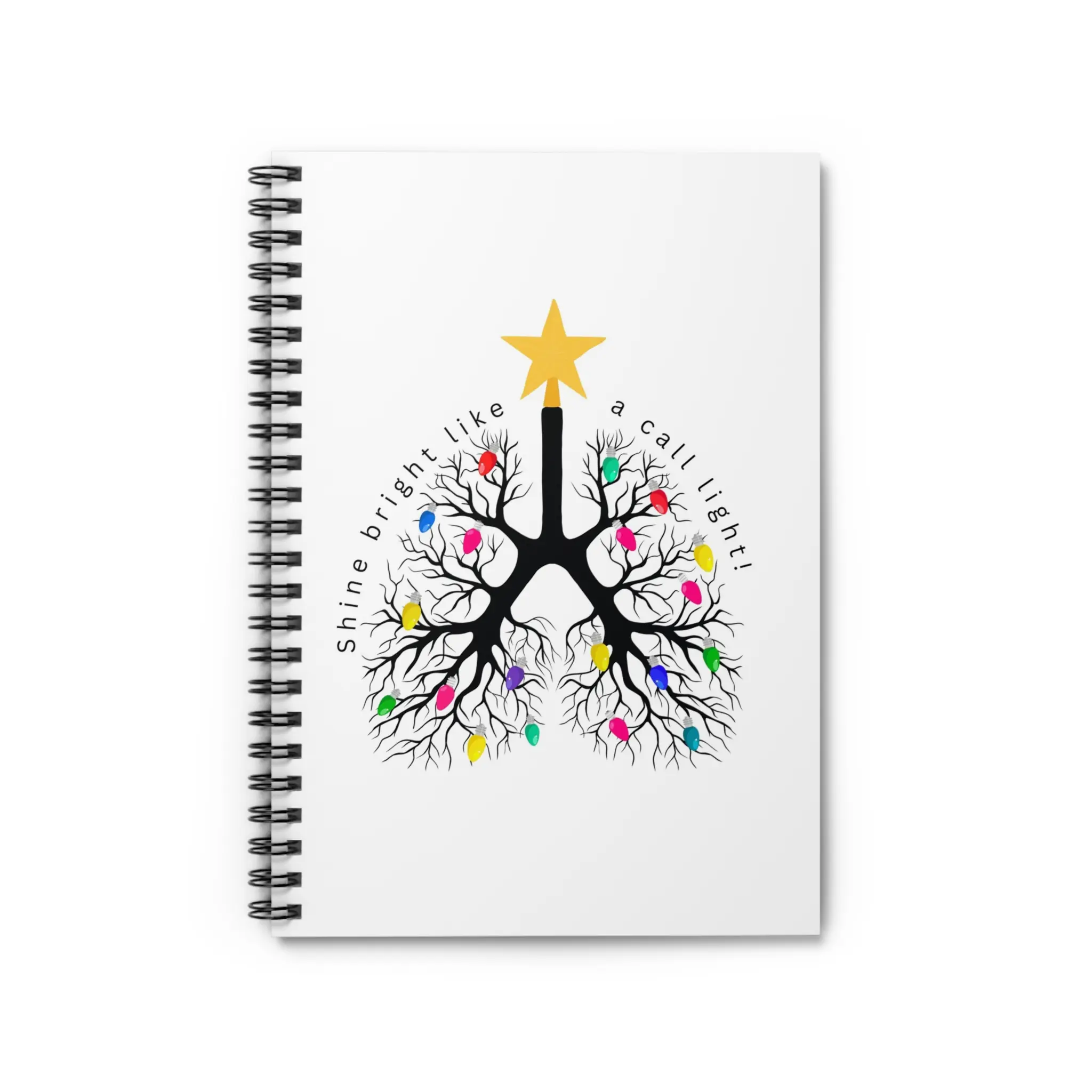 Spiral Notebook - Cute Funny Christmas Nursing, Medical Field Gift Journal - Ruled Line, Planner, Gift for Nursing Student, Doctor, Office,