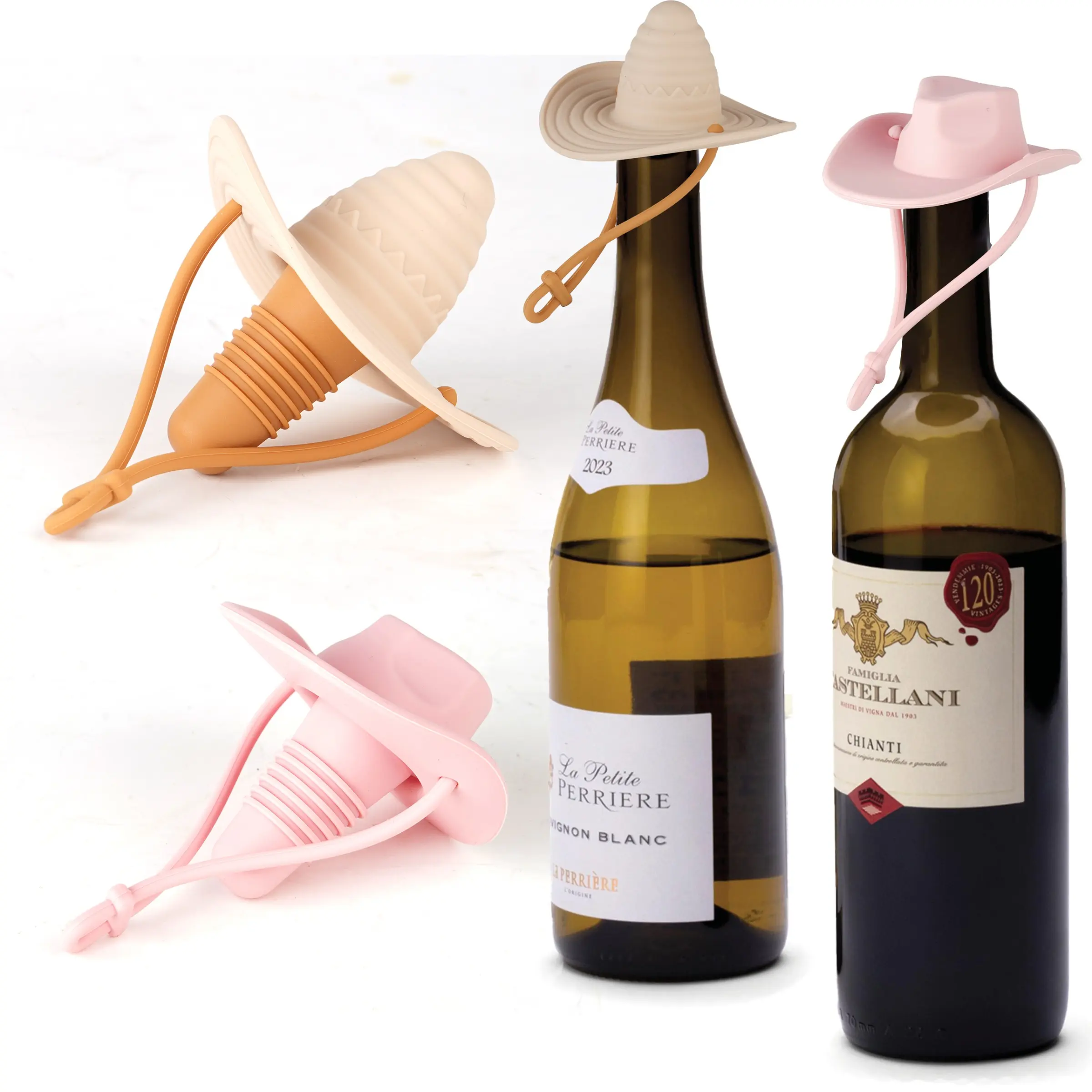 Silicone Wine Bottle Stopper in Cowboy Hat Design, Fun Kitchen Gift for Adults, Perfect for Wine Lovers, Unique Adult Wine Accessory, Drink Accessories, Home Bar Accessories
