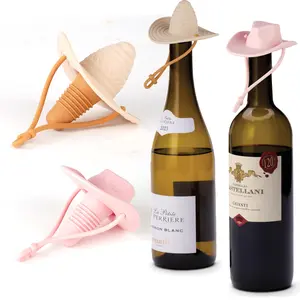 Silicone Wine Bottle Stopper in Cowboy Hat Design, Fun Kitchen Gift for Adults, Perfect for Wine Lovers, Unique Adult Wine Accessory, Home Bar Accessories