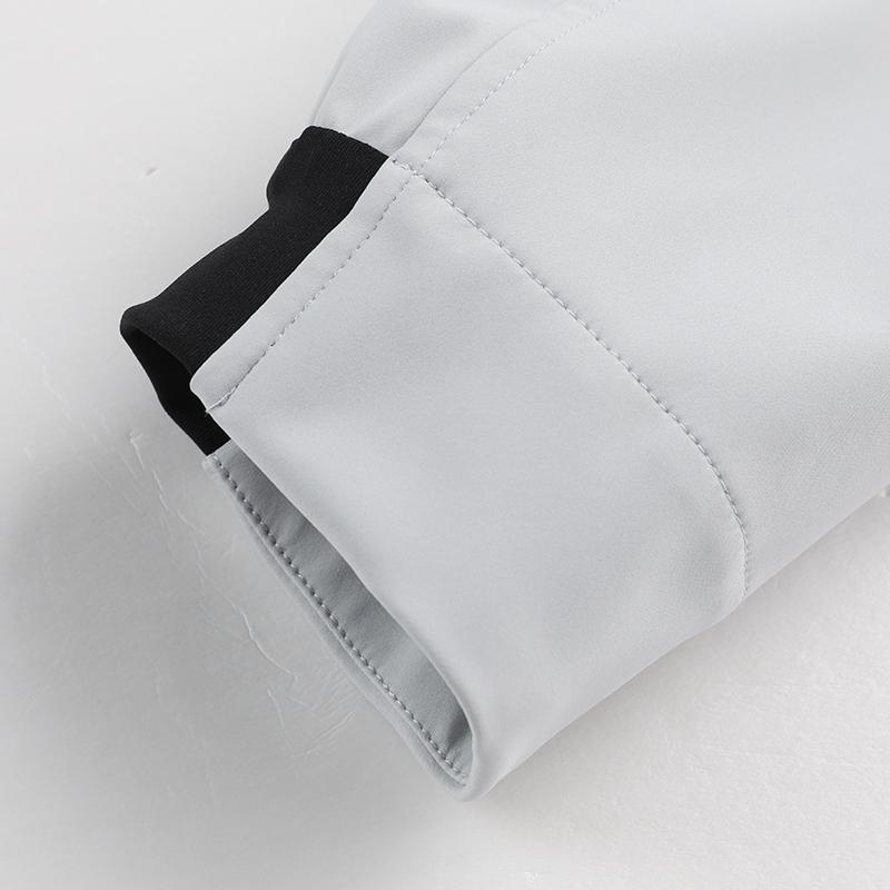 Women's Pastel Color Block Outdoor Jacket, Slim Fit Hooded Sporty Windbreaker, Lightweight Activewear Coat with Contrast Zipper for Spring & Autumn