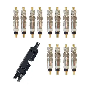 12pcs Presta Valve Core Bike Bicycle Removal Tool Mtb Tire Stem Repair  Replacements Set & Schrader Remover Kit