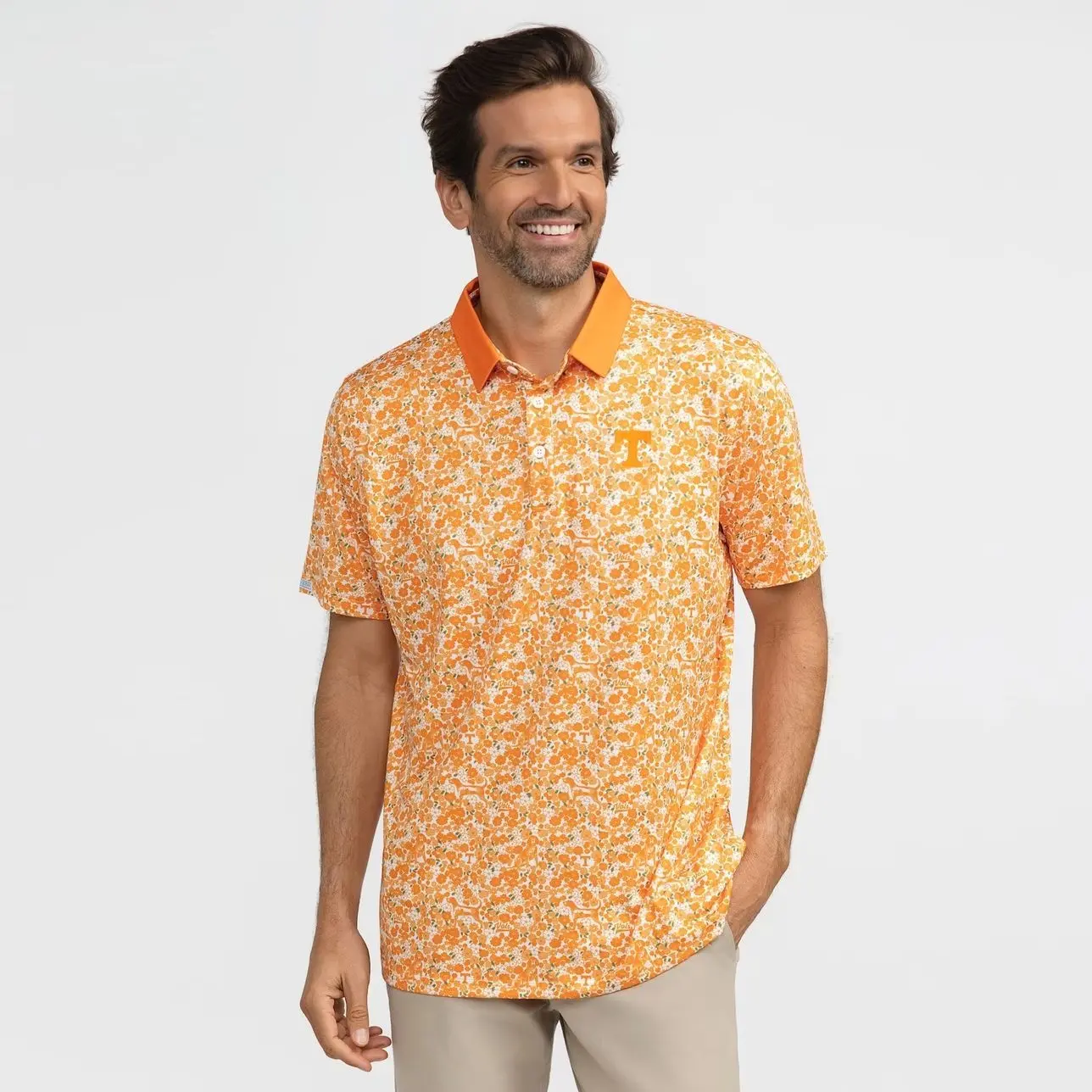 Tennessee  Short Sleeve Tee, Casual Collared Shirt Boatyard Button-Up Shirt Volunteers Poppies Teddy Polo - Tennessee Orange