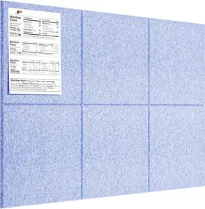 MaxGear Large Cork Board for Wall 36" x 24", Light Blue Bulletin Board, 6 Pack Felt Wall Tiles with Pushpins, Cork Boards for Office Pin Board Tack Board Cork Boards