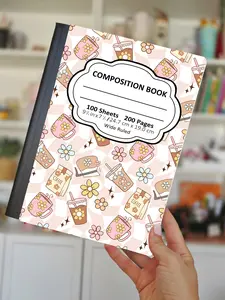 Coffee Composition Notebook Wrap Front + Back
