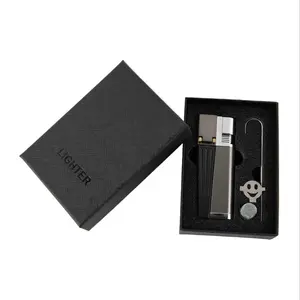 (Without Butane Gas)Refillable Folding with Adjustable Flame-Metal Design with Gift Box,Refill Hook, and Replacement Filter - StylishGift for Men on Halloween, Christmas,Valentine's Day, and Outdoor Adventuresoutdoor gift butter flighter unique