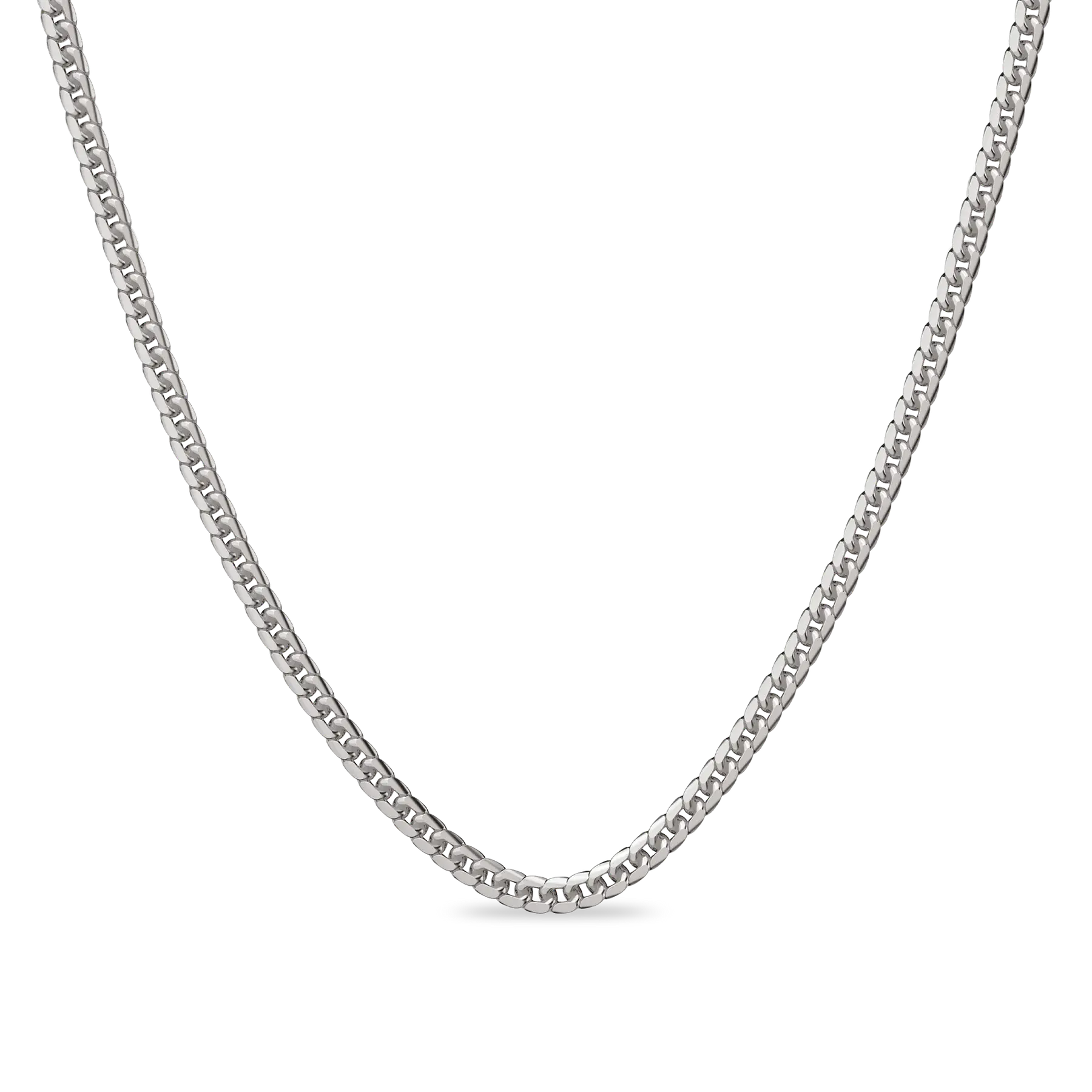 PASCAL Classic Cuban Chain Necklace 4mm for Women & Men Minimalist Jewelry for Everyday Wear