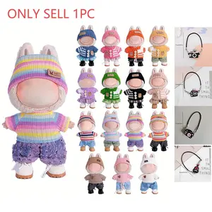 Suitable for LABUBU Clothing Set, Stylish Doll Clothes, Excluding Dolls, Suitable for 17Cm Doll Clothing/Accessories, 17Cm Doll Bag And Accessories, Birthday Gift(No doll), Doll Clothes Set
