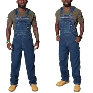 DuanLeiDenim Bib Overall Men's Cargo Trousers Solid Jeans Overalls for Men Fashion Denim Jumpsuits Oversized Pants Men Clothing Black Formal Menswear Gamis