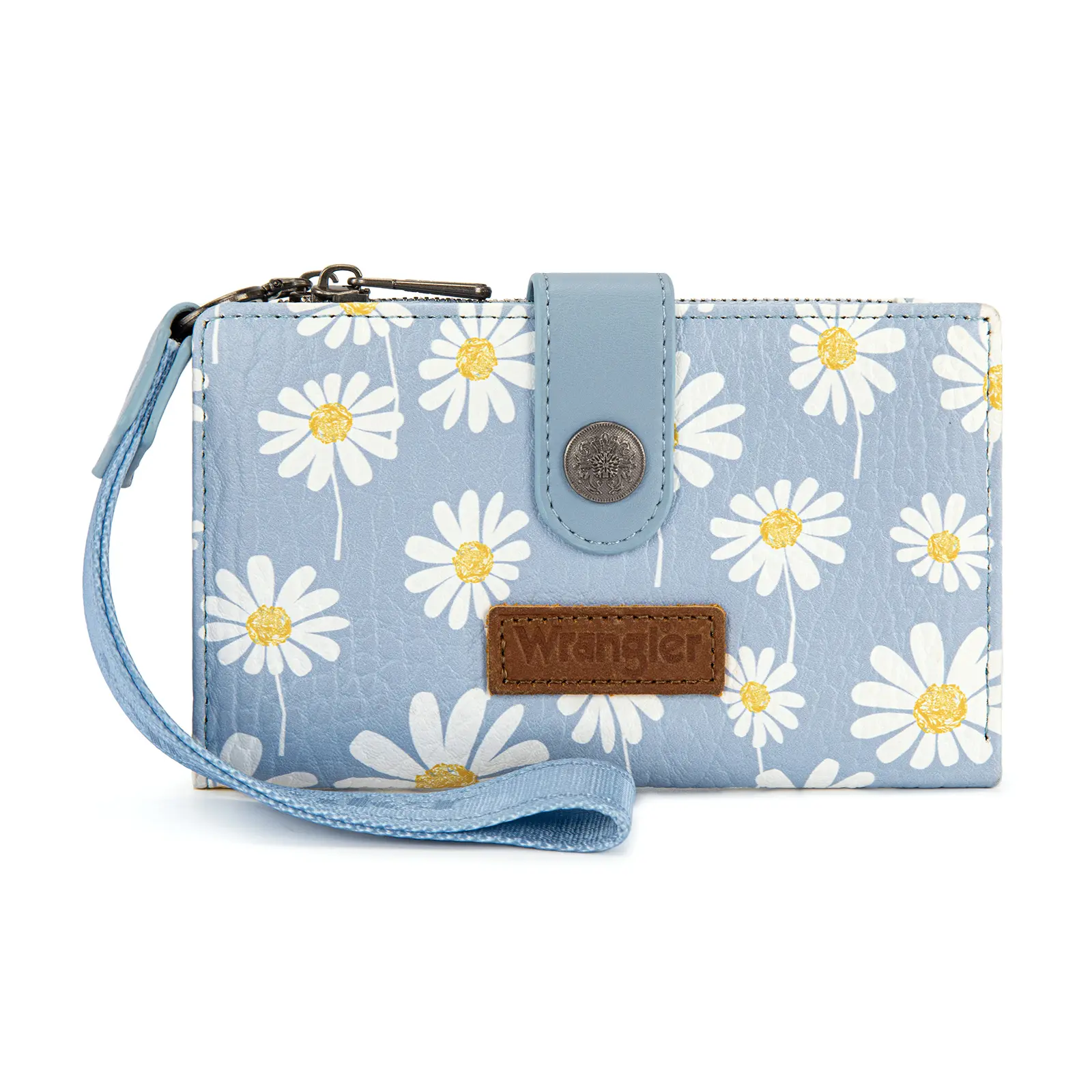 Wrangler RFID Wallets for Women, Small Wristlet Wallet Bifold Credit Card Holder Wallets with Rfid Protection