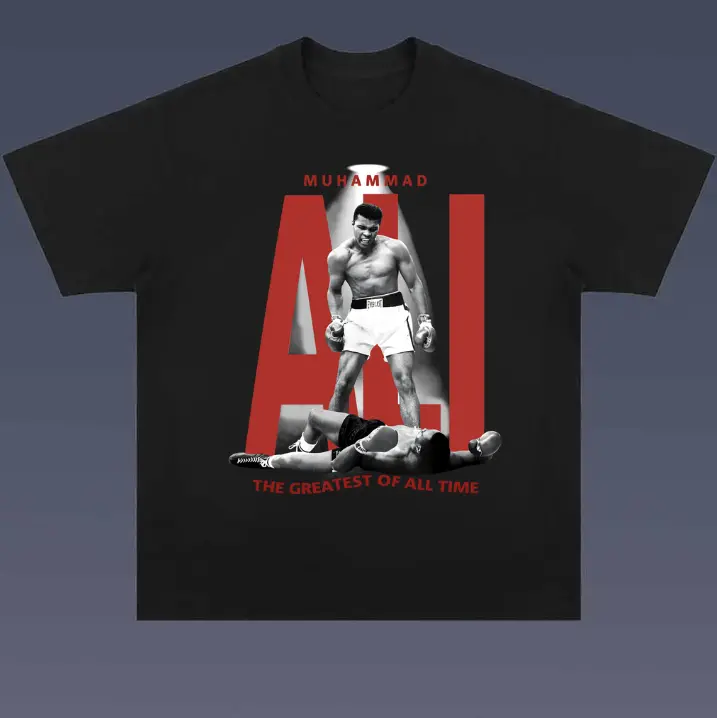 Muhammad Ali Greatest Boxer of All Time Shirt, Muhammad Ali Graphic Tee, Great Gift for Boxing Fans Menswear Womenswear Top Streetwear