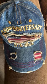 250th Anniversary 1776-2026 Distressed Denim Baseball Cap fo