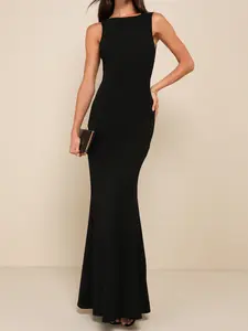 Lulus Love In Your Eyes Black Knotted Mermaid Maxi Dress outfits Mesh Tropical Leopard Tube