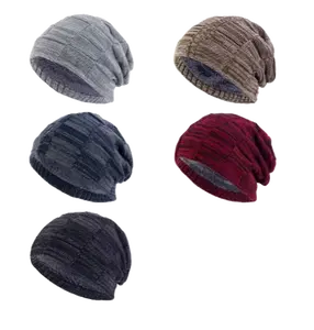 Slouchy Knit Beanie with Fleece Lining
