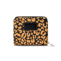 Cheetah Print Zip-up Wallet - Orange