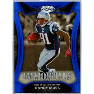 2025 Panini Certified #IM-RMS Randy Moss Immortals Mirror Blue #/50