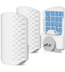 2-Pack UV   with 8 Refills - Plug-in Silent Insect Catcher for Fruit , Gnats, Moths & Houseflies - Safe, Silent, Chemical-Free, Non-Aerosol  fly traps laser fly zapper