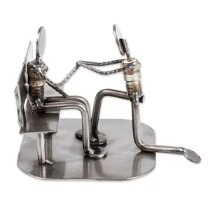 NOVICA Auto parts sculpture, 'Will You Marry Me?'
