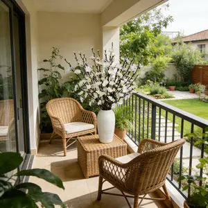 Artificial Plum Blossom 10 Stems, Realistic Plastic Flowers, Artificial Flower Arrangements, Home Office Wedding Party Decor, Fake Flower Arrangement