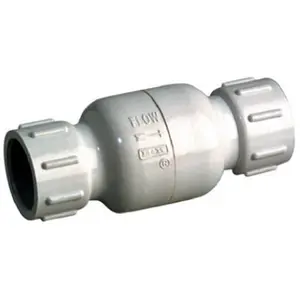 Mueller Industries 101-106 1.25 in. Check Valve PVC Solvent - White