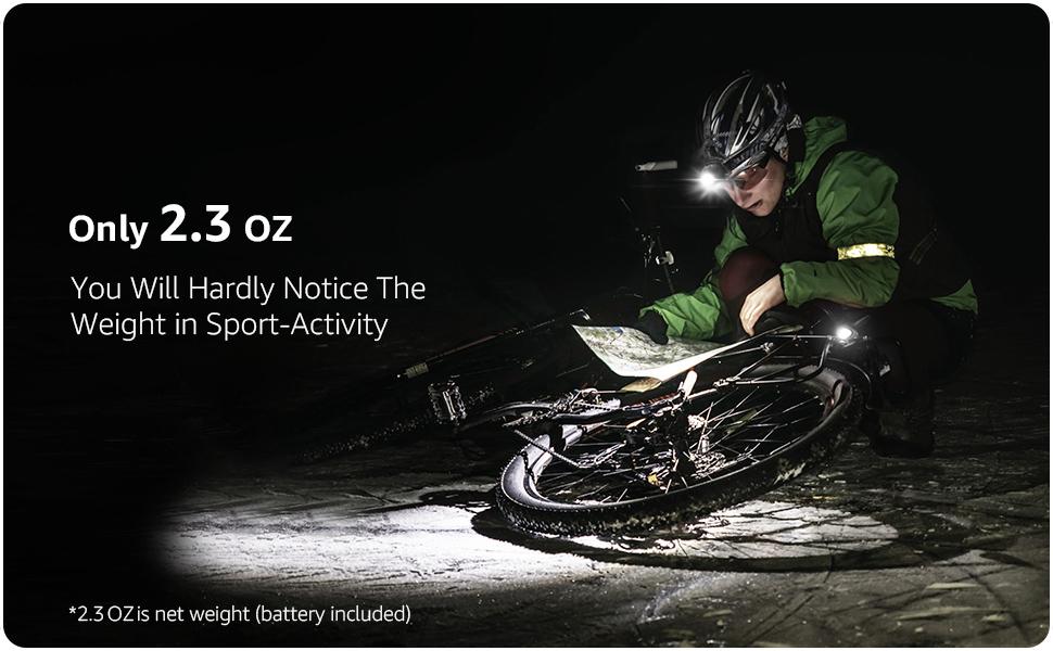 Lepro Rechargeable Headlamp with Motion Sensor - 1500Lux LED Head Lamp with Red Light for Outdoor Activities, camp accessory