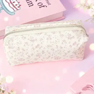 Small Fresh Floral Pen Case, Stationery, Fashionable and Simple, Perfect for Students, Organizes Desk Supplies and Cosmetics, High Capacity, Must-Have