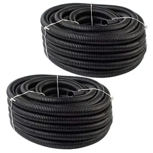 DC Sound 3/8" 10mm 200 Feet Split Wire Loom Cable Sleeves Conduit Protective Tubing