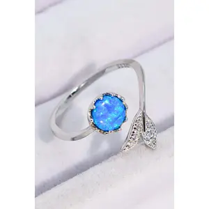 Opal Fishtail Bypass Ring