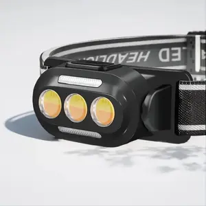 Rechargeable Portable Headlamp, 4 Modes, LED Headlamp, IPX4 Waterproof Headlamp for Outdoor Camping, Hiking, Hunting, Power Outage, Emergency, Fishing Helmet Light, Hard Hat Light