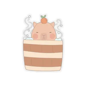 Capybara Soaking In Hot Tub Sticker