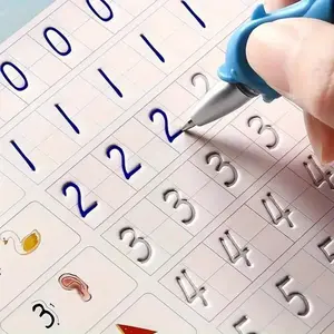 Magic Handwriting Practice Book, 1 Set Reusable Handwriting Practice Book & Pen & Refill & Pen Grip, School & Educational Supplies, Learning Materials, Tracing Preschool Books, Learning Tool