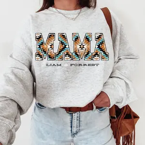 Custom Aztec Mama Sweatshirt, Vintage Mama Sweatshirt, Trendy Mom Sweatshirt, Gifts for Mom, Mom Life, Custom Mom Gifts, Western Mom Cotton