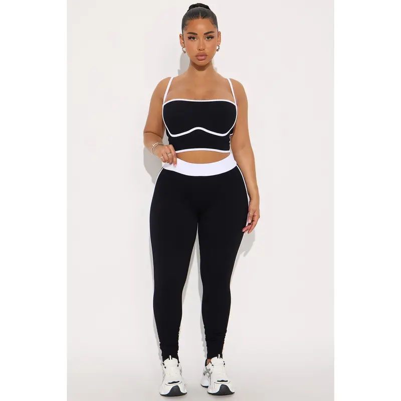 Pushing Limits Seamless Legging Pant Set - Black