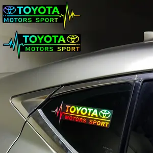 2pcs 8.7x3.1 inch car stickers PC material laser waterproof stickers for  body window decoration decals