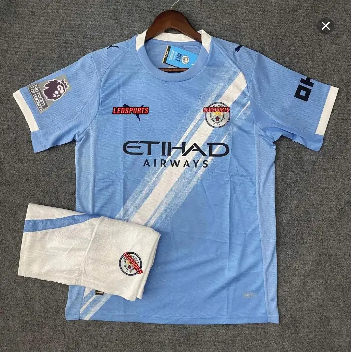 Unisex Soccer/Football Manchester City Team Erling Haaland #9 Laliga 2026/27 Home Replica jersey - Light Blue ZF