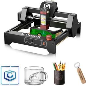 LONGER Ray5 mini 5.5W Laser Engraver, 12000mm/min High-Speed Cutter for Wood, Metal, Acrylic, Leather, DIY CNC, 130x130mm Engraving Area, WiFi, Emergency Stop Safety (5.5W) Diameters