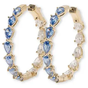 Radiance by Absolute™ x Marysol Patton Blue Pear Hoop Earrings - 1.5"