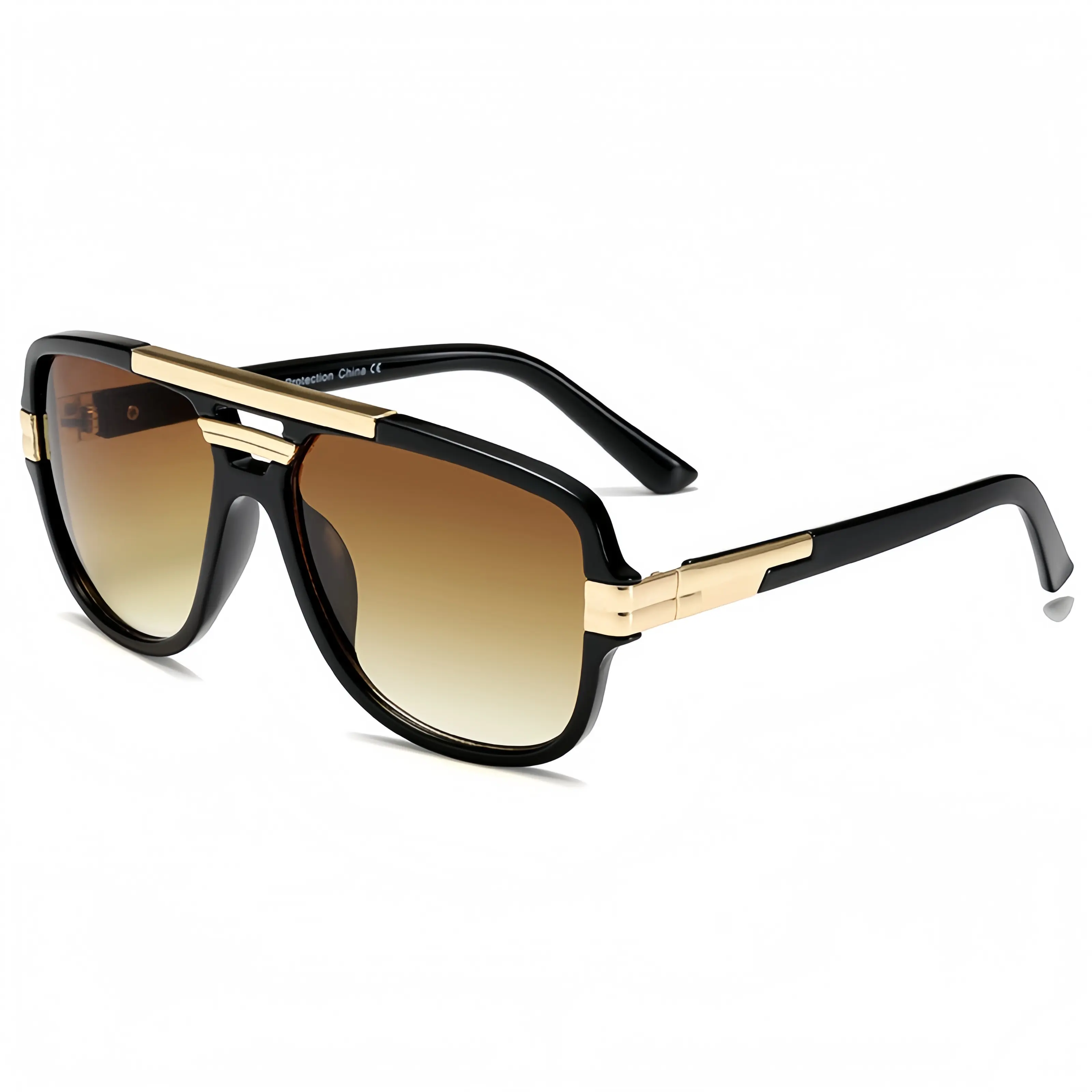 Men's Vintage Oversized Square Sunglasses - Polarized Windproof Lenses, Retro Pilot Design with a Bold Street Edge, Stylish Beach Accessories, Windproof Polarized, Polarized Sunglasses