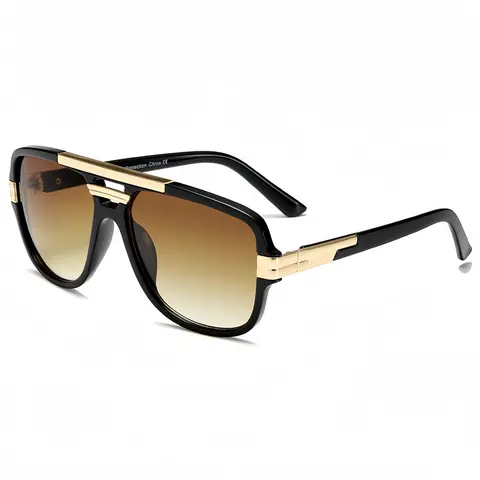 Men's Large Designer Eyewear Classic Squarebody Sunglasses - Windproof Polarized Polycarbonate Lenses, Vintage Oversized Frame, Bold Chic Style, Beach Accessory, Male Everyday Use Option