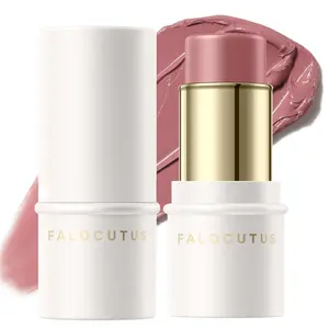 FALOCUTUS 2Pcs Cream Blush Makeup Stick,Monochromatic Multi-Stick Face Blush for Cheek,Lip and Eye,Matte and Dewy Finish for Long Wearing,Easy Application.DELECTABLE