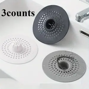 1 Pack Shower Hair Drain Catcher - Durable Plastic Bathroom Sink & Tub Drain Cover with Multi-Size Adapters, Fit for Clog Prevention, Easy Clean Drain Protector, Bathtub Drain Hair Catcher, Flexible Design, Effective Filtration, Bathroom Accessory