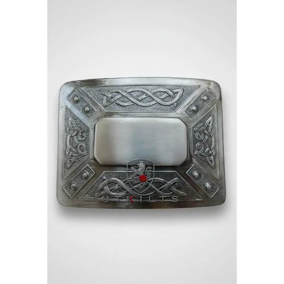 Kilt Buckle – Heritage, Braided Legacy Antiqued Black