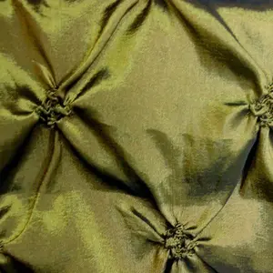 Burke Olive Green  Faux Silk Drapery Fabric|52" Wide—Sold Per Yard
