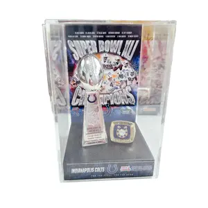 Colts American Football Championship Trophy Set, Beautiful Colts Display Box, Perfect Sports Award Replica, Ideal Gift for Sport Lovers, High-Quality Design 2007/1971