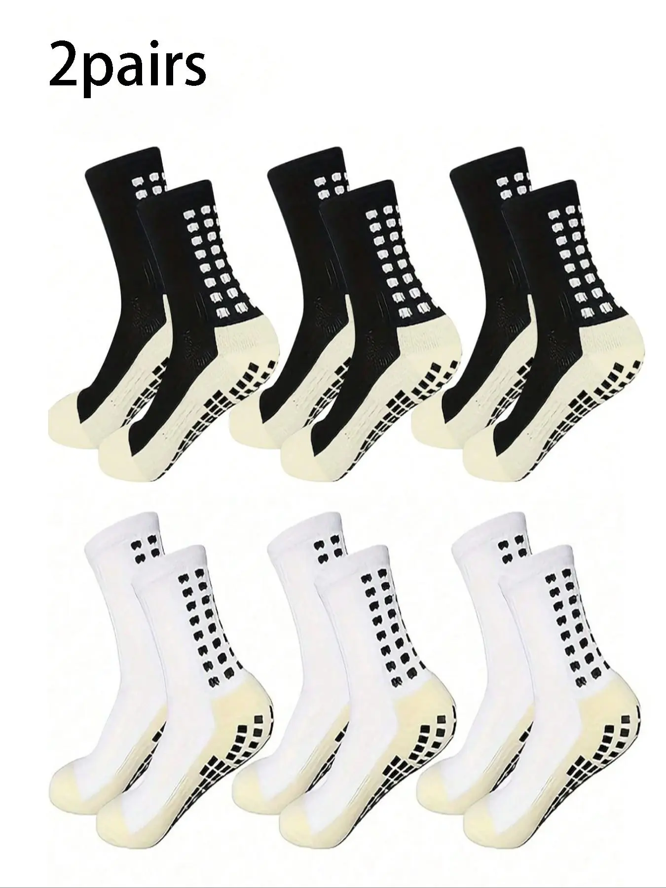 Men's Professional Sports Training Socks, Mid-Calf, High Performance Anti-Slip Grip, Breathable Comfort Soft, Athletic Socks