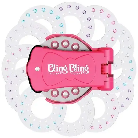 BING BLING Heatless Bedazzling Kit Pack - 180 PCS Glitter Gemstone Refills, Gem Stamper, Haircare Styler, Luxurious Look Glitter Hair Styling Accessories, Single Item Hair Tool for Spring Glow-Up, Gift Option