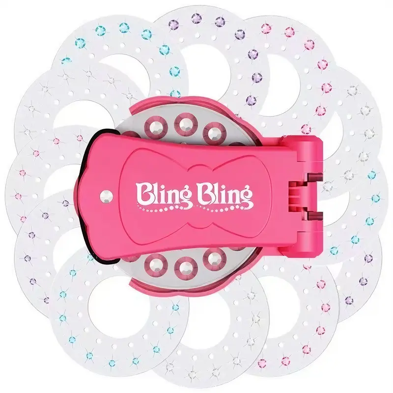 BING BLING Heatless Bedazzling Kit Pack - 180 PCS Glitter Gemstone Refills, Gem Stamper, Haircare Styler, Luxurious Look Glitter Hair Styling Accessories, Single Item Hair Tool for Spring Glow-Up, Gift Option
