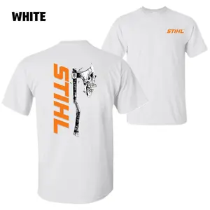 STIHL Skull Axe T-Shirt – Skull and Axe Graphic, Perfect Gift for Loggers and Outdoor Workers, Men's Cotton Tee