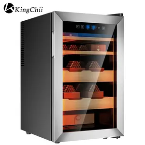 KingChii Upgrade 70L Premium Storage Cabinet with Constant Temperature and Humidity Control 500 Capacity Glass Display Case Luxury Black